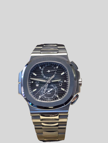 Patek Philippe Nautilus nouveau

Boîtier en or blanc 18 kt poli et satiné, diamètre du boîtier 40 mm, lunette en or blanc 18 kt polie avec échelle tachymétrique, bracelet Oyster en or blanc 18 kt poli et satiné avec b